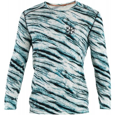 Oasis Pánské merino tričko dlouhým rukávem Icebreaker Mens 200 LS Crewe POW AOP snow Aop – Sleviste.cz
