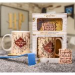 CurePink Dárkový set Harry Potter: Pobertův plánek Marauders Map hrnek přívěsek tácek hrnku GP85145 315 ml – Zboží Dáma