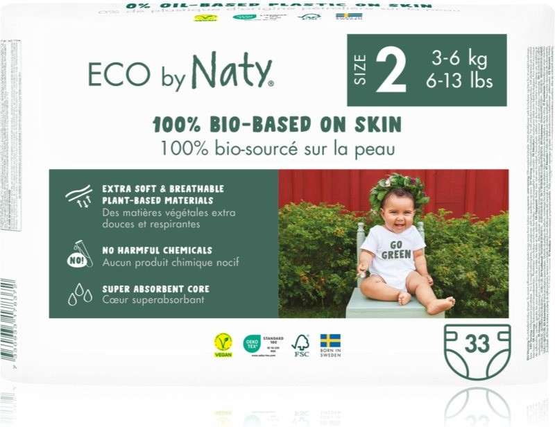 Eco by Naty 2 od 3 do 6 kg 33 ks