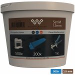 Aplikační set pro keramické dlažby System Leveling SET 500/200/1 - spony 1.5mm, klínky, kleště (SL1555) – Zboží Mobilmania