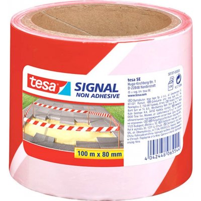 Tesa Výstražná páska 80 mm x 100 m červeno-bílá – HobbyKompas.cz