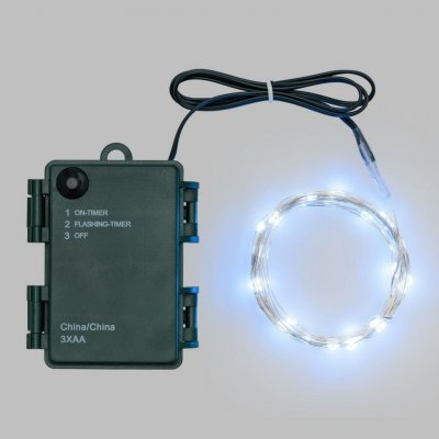 Xmas King XmasKing Led bateriový řetěz 16m 160LED venkovní studená bílá