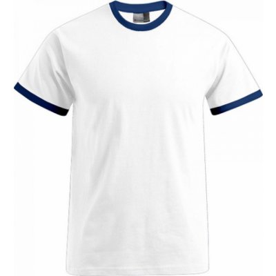 Promodoro volně střižené tričko s kontrastními lemy bílá modrá námořní E3070 – Zbozi.Blesk.cz