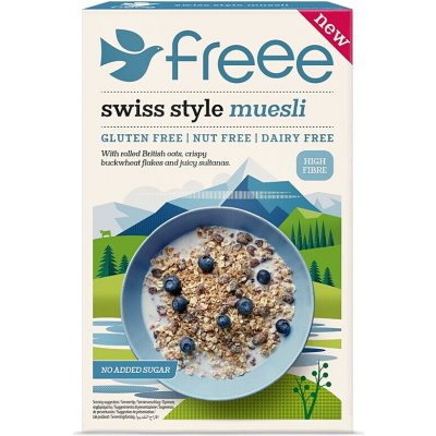 FREEE Swiss style muesli bez lepku mléka a ořechů 450 g – Zboží Dáma