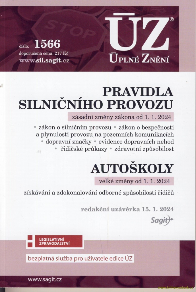 ÚZ 1566 Pravidla silničního provozu