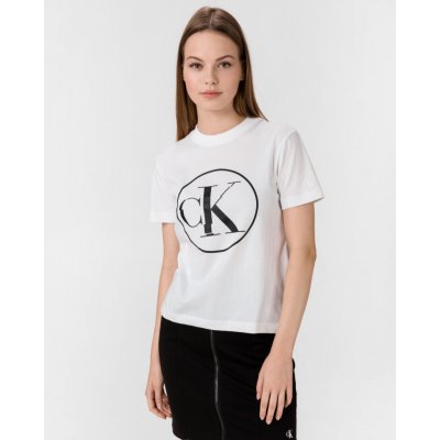 Calvin Klein CIRCLE CK TEE bílé