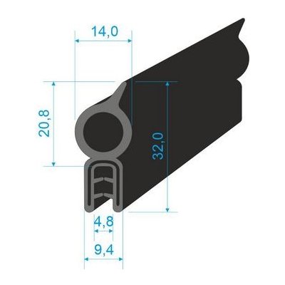 00547017 U-PIRELI s kovovou výztuží s horním těsněním, 60°Sh, U-EPDM, bříško-EPDM | Zboží Auto