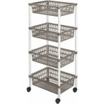 Heidrun Regálek pojízdný 4 košíky GUAPISSIMO zelený – Zboží Mobilmania