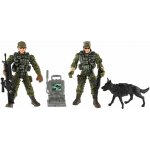 Teddies Sada vojáci se psem s doplňky 6ks plast v sáčku 17x20x3cm – Zboží Mobilmania