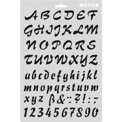 Šablona 20x31 cm Písmena a čísla – Sleviste.cz