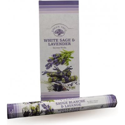 Green Tree Indické vonné tyčinky Bílá Šalvěj Levandule 15 g – Zboží Dáma