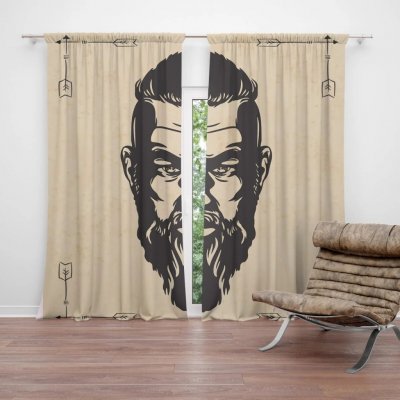 Sablio Závěs Vikingové Pergamen: 2ks 140x250cm – Hledejceny.cz