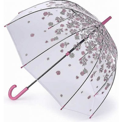 Fulton Birdcage 2 Sketchy Sprigs deštník dámský holový průhledný – Zboží Mobilmania
