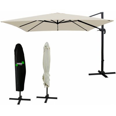 Garden Line Zahradní slunečník ROMA, 3x3m, béžový – Sleviste.cz