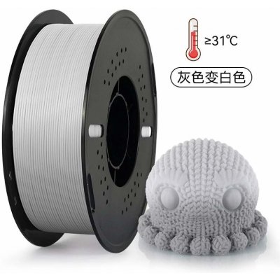 Kingroon PLA Temperature Changing 1,7a5 mm 1kg Šedá/Bílá – Zboží Živě