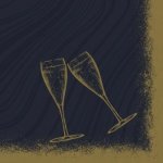 BioDunisoft Ubrousek 40x40cm SPARKLY CHEERS BLACK 60 ks – Zboží Dáma