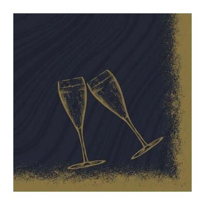 BioDunisoft Ubrousek 40x40cm SPARKLY CHEERS BLACK 60 ks – Zboží Dáma