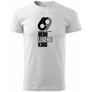 Hero Legend King x Queen 1969 klasické pánské triko bílá