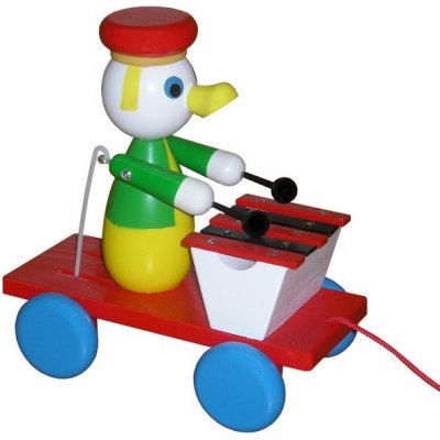 Miva Tahací vozík - kačer barevný s xylofonem