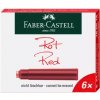 Náplně Faber-Castell 0025/1855140 Inkoustové bombičky krátké 6 ks červená