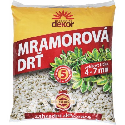 Forestina Drť mramorová DEKOR 4-7mm 5l – Zboží Dáma