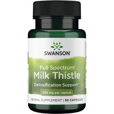 Swanson Ostropestřec Mariánský Milk Thistle 500 mg 30 kapslí