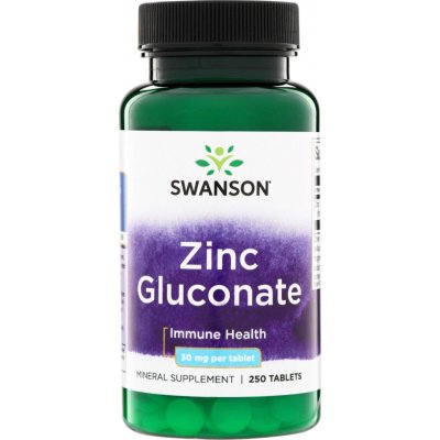 Swanson Zinc Gluconate 30 mg 250 tablet – Hledejceny.cz