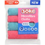 Söke Microfibre Cloths víceúčelová utěrka z mikrovlákna 30 x 30 cm 4 ks – Zboží Dáma