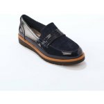 Mokasíny ze 2 materiálů černá – Zboží Mobilmania