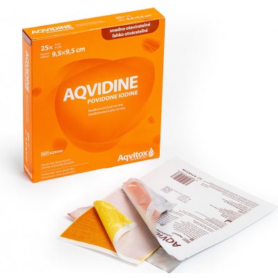 Aqvidine Povidone Iodine 9.5x9.5cm 25ks