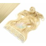 Vlnitý clip in pás 60cm 100% japonský kanekalon - beach blond #613 – Zboží Mobilmania