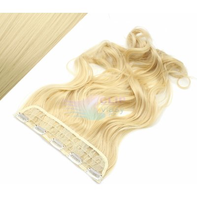 Vlnitý clip in pás 60cm 100% japonský kanekalon - beach blond #613 – Zboží Mobilmania