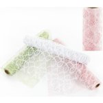 Látka imitace krajky 36cm/5m sv.růžová – Zboží Mobilmania