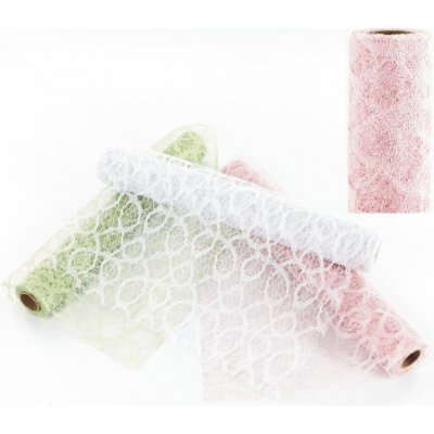 Látka imitace krajky 36cm/5m sv.růžová – Zboží Mobilmania