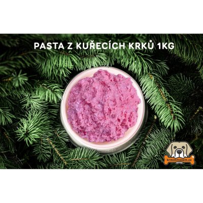 Krmimmasem Pasta z kuřecích krků 1 kg – Zboží Mobilmania