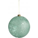 Vánoční skleněná azurová ozdoba - Ø 15 cm - J-Line by Jolipa – Hledejceny.cz