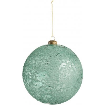 Vánoční skleněná azurová ozdoba - Ø 15 cm - J-Line by Jolipa – Hledejceny.cz