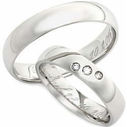 Aumanti Snubní prsteny 114 Platina bílá