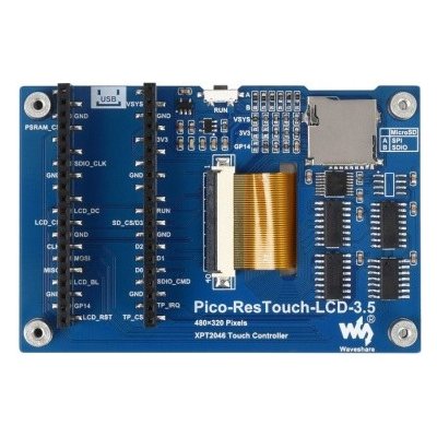Waveshare 3,5" IPS LCD Dotykový displej pro Raspberry Pi Pico, 480×320, SPI WAV227 – Zboží Živě