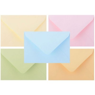 Obálka 70x100mm 130g pastelové barvy, vlhčící – Zboží Živě