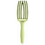 OLIVIA GARDEN Finger Brush Green Pistachio kartáč na vlasy masážní 6-řadý střední – Zboží Dáma