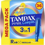 Tampax Tampony s aplikátorem Pearl Compak Regular 36 ks – Sleviste.cz