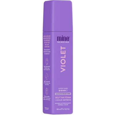 Minetan Samoopalovací pěna pro tmavě hnědé opálení s olivovým podtónem Violet (Self Tan Foam) 200 ml – Hledejceny.cz