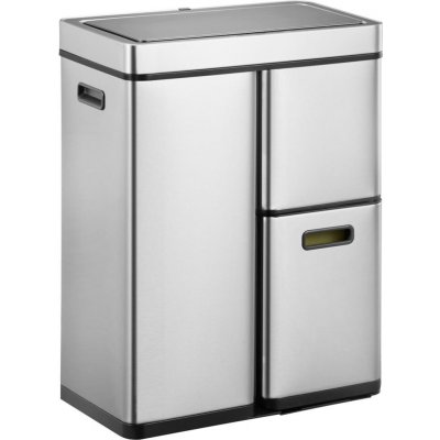 EKO - Mirage Plus Recycler Senzorový odpadkový koš 30 + 15 + 15 l - nerezová ocel Plast - matná nerezová ocel – Zboží Dáma