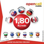 Předplacená SIM karta OpenCall s kreditem 200 Kč, volání do všech sítí v ČR 1,80 Kč/min – Hledejceny.cz