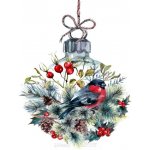 Ubrousek na decoupage vzor 4463 ptáček vánoční ozdoba – Sleviste.cz