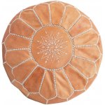 Krásy Orientu Orientální marocký taburet Beige - béžový s béžovým prošíváním – Zboží Dáma