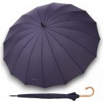 Bugatti Doorman černý luxusní pánský holový deštník s dřevěnou rukojetí černý – Sleviste.cz