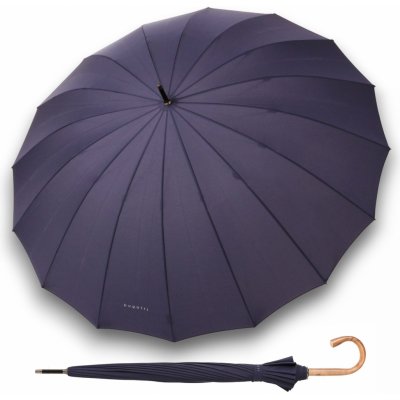 Bugatti Doorman černý luxusní pánský holový deštník s dřevěnou rukojetí černý – Sleviste.cz