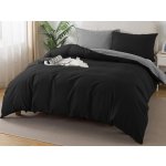 Xpose bavlna povlečení Renforcé EVITA Duo tmavě šedé černé 2x140x200 2x70x90 – Hledejceny.cz
